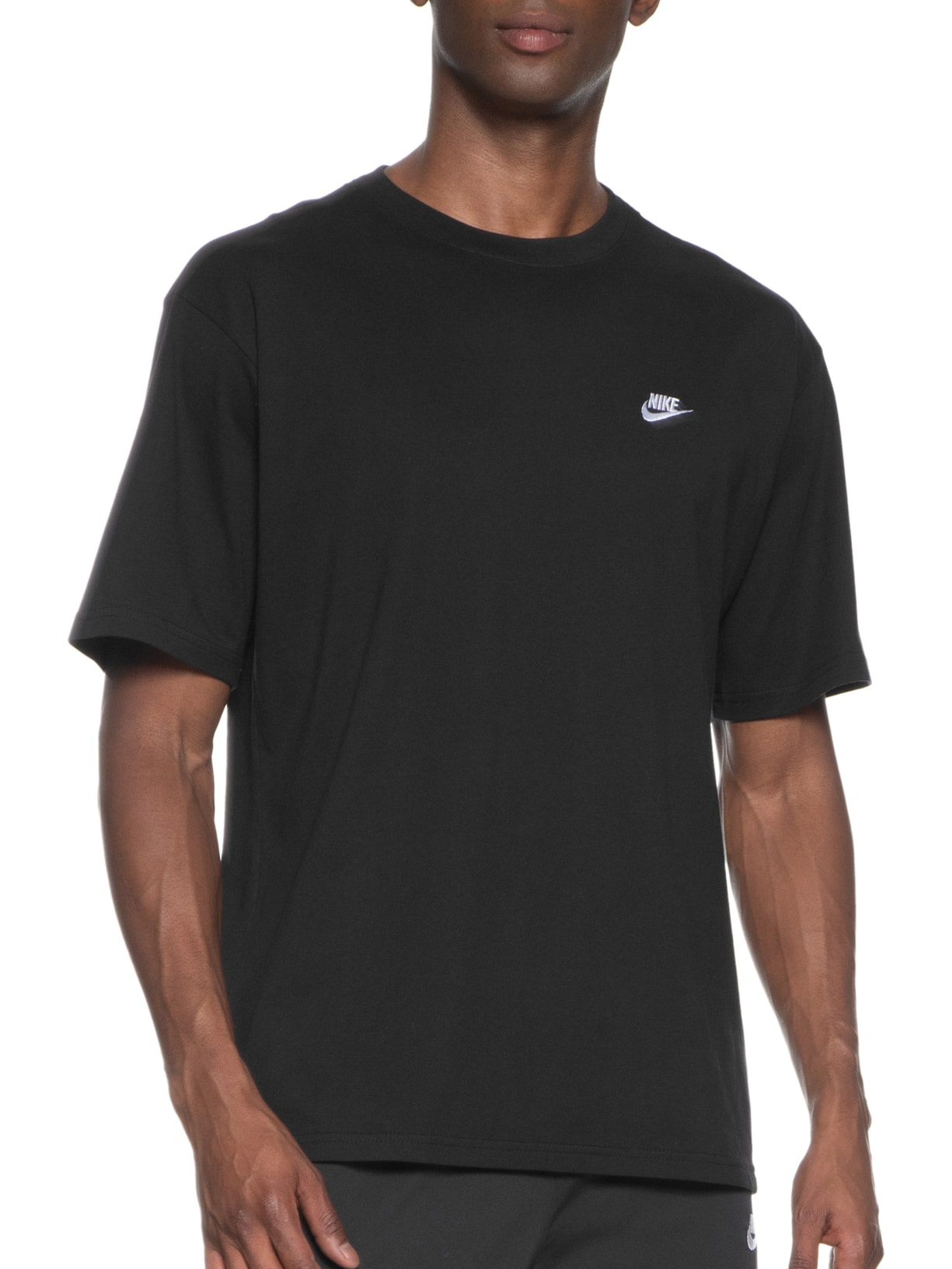 Camiseta Masculina Manga Curta Nsw Tee Club Max Preto Nike