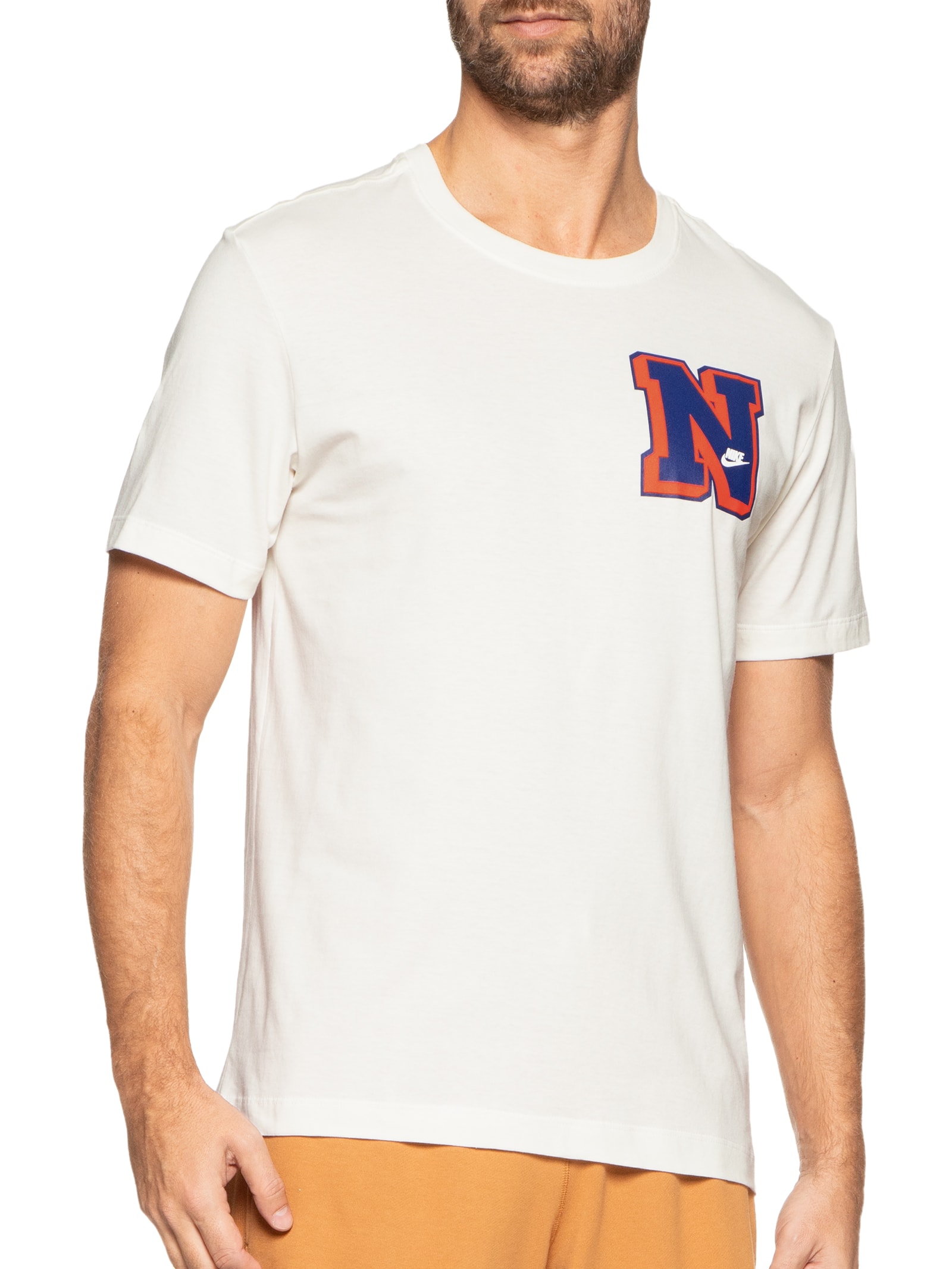 Camiseta Masculina Manga Curta Nsw Tee Club Ssnl - Nike - Off White