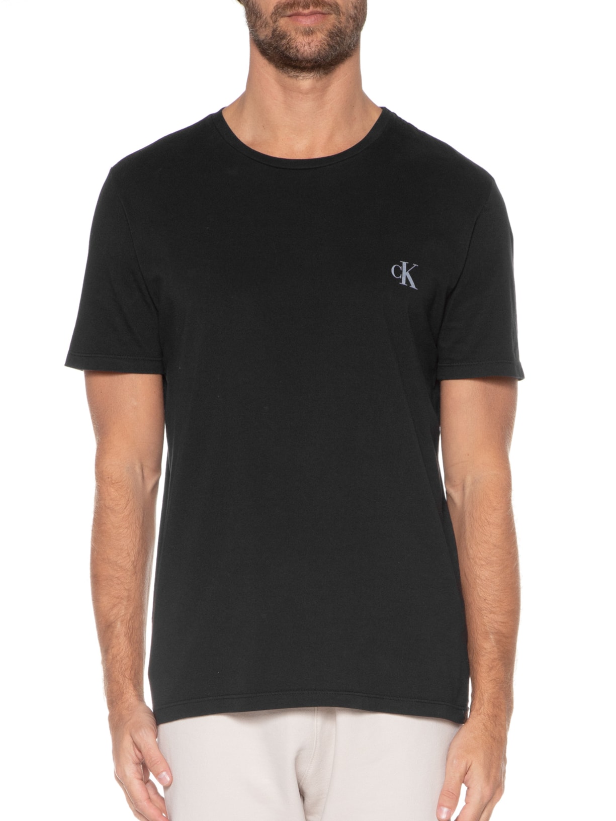 Camiseta Masculina Manga Curta Off Turn On Preto Calvin Klein Jeans