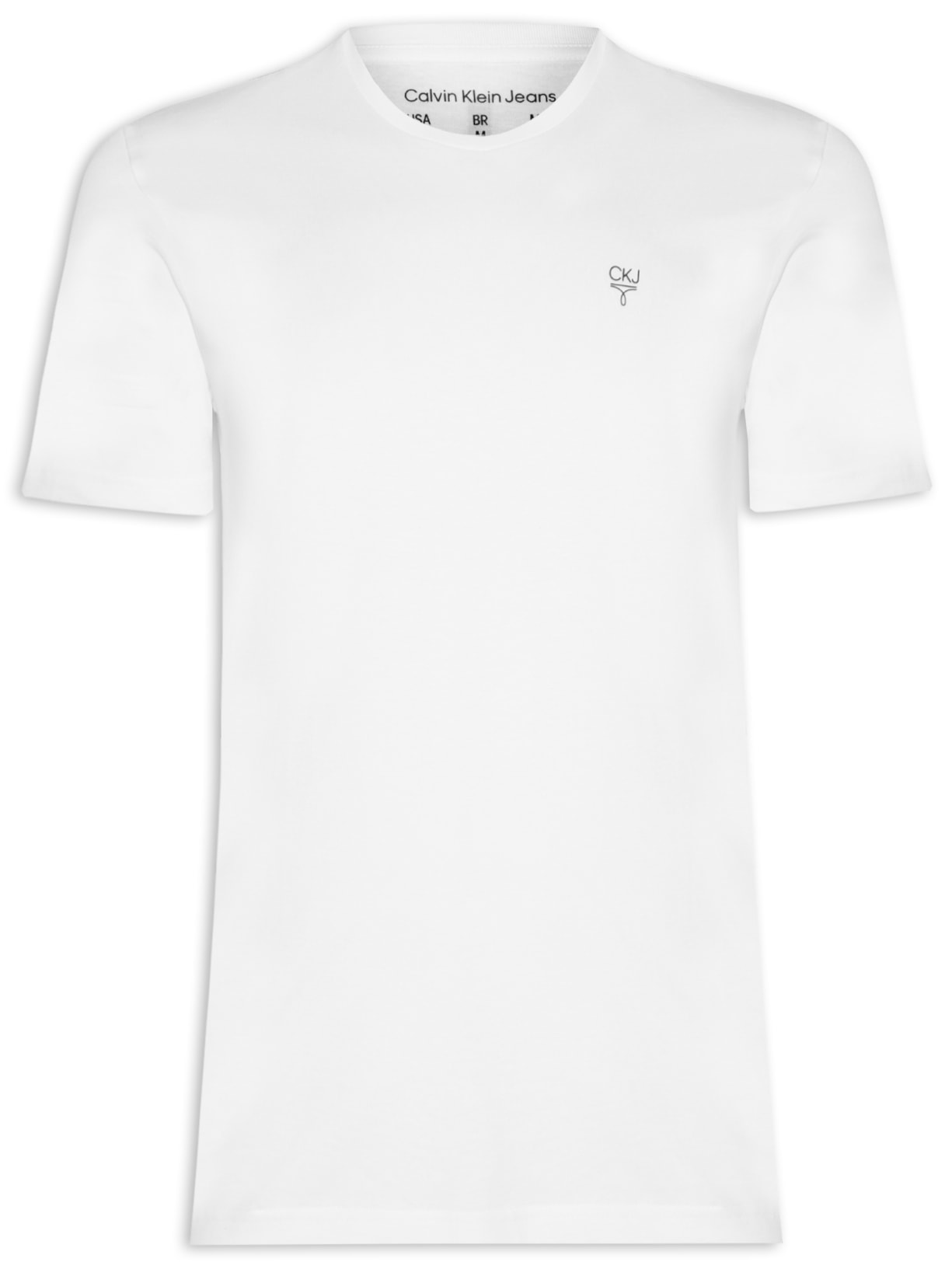 Camiseta Masculina Manga Curta Omega Peito - Branco