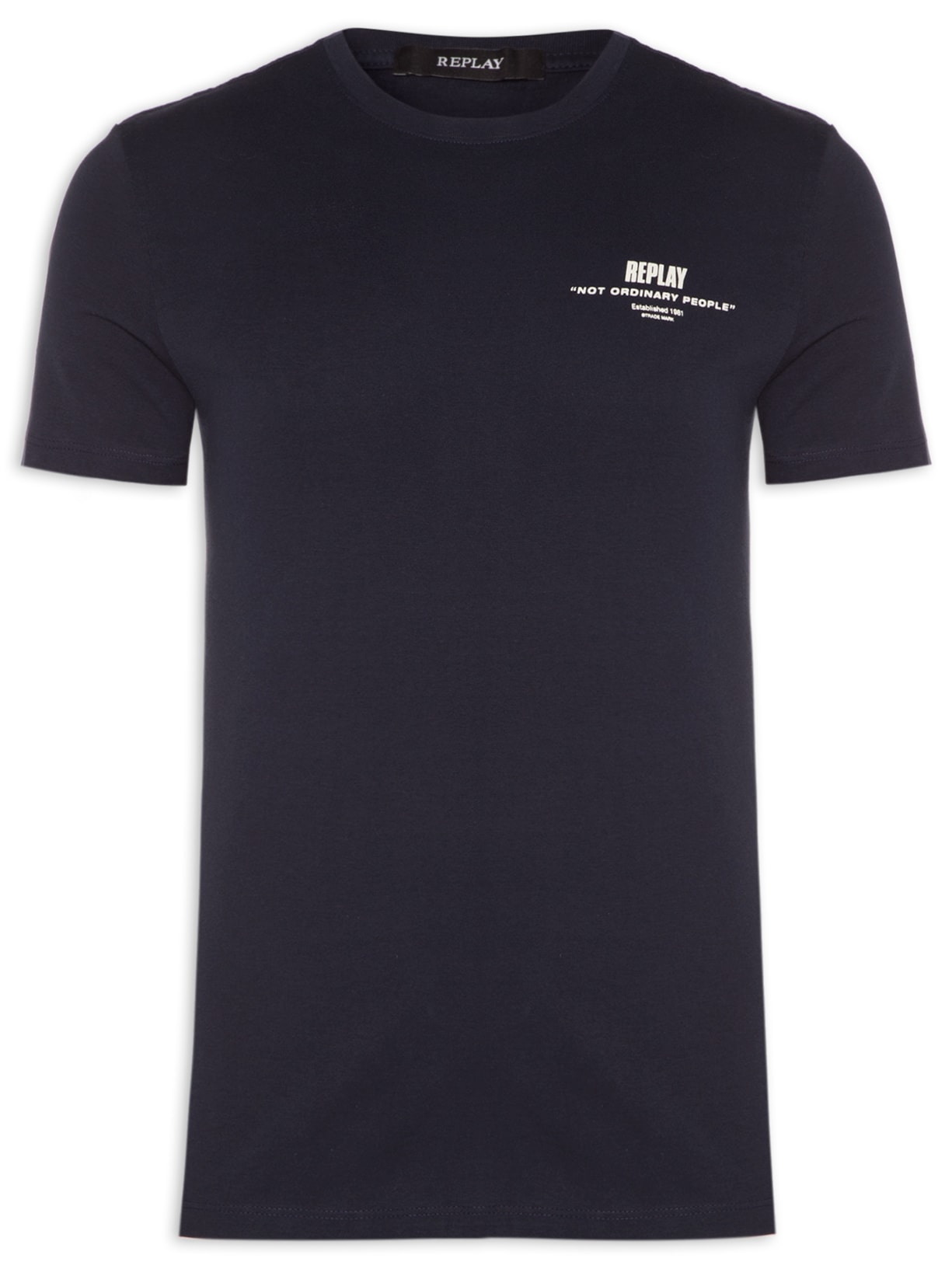 Camiseta Masculina Manga Curta Ordinary Azul Replay