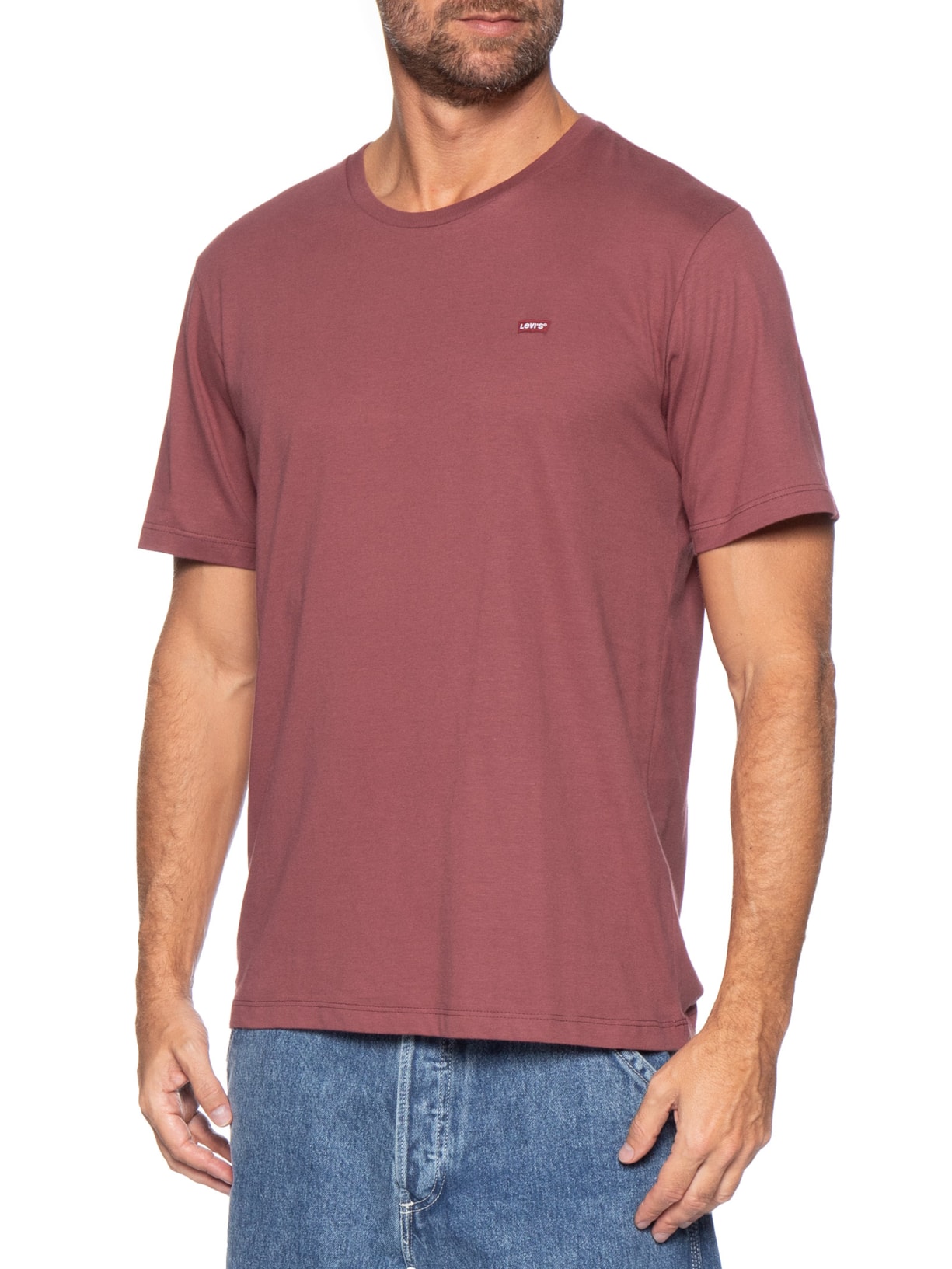 Camiseta Masculina Manga Curta Original Housemark Com Logo Vermelho Levi's