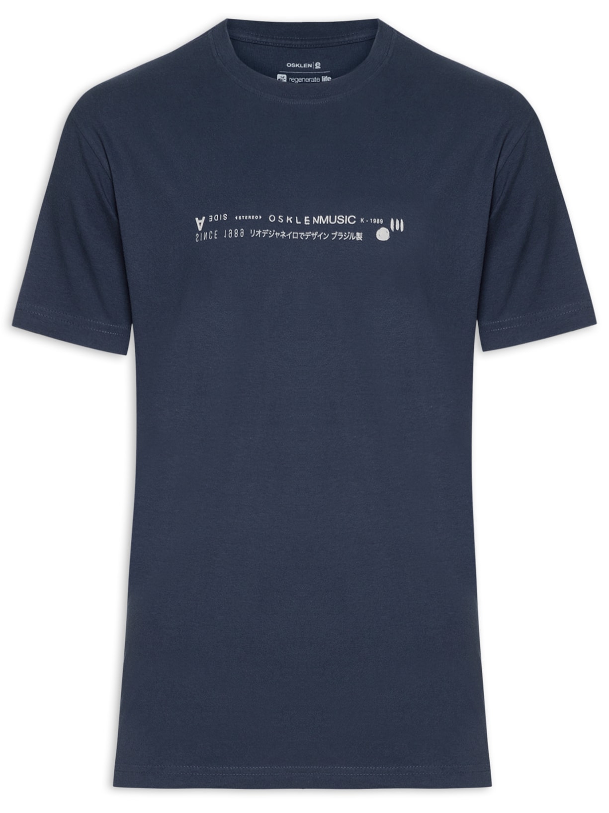 Camiseta Masculina Manga Curta Osk Tokio Tracks Mc - Azul