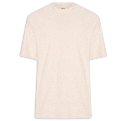 Camiseta Masculina Manga Curta Over Eco - Bege