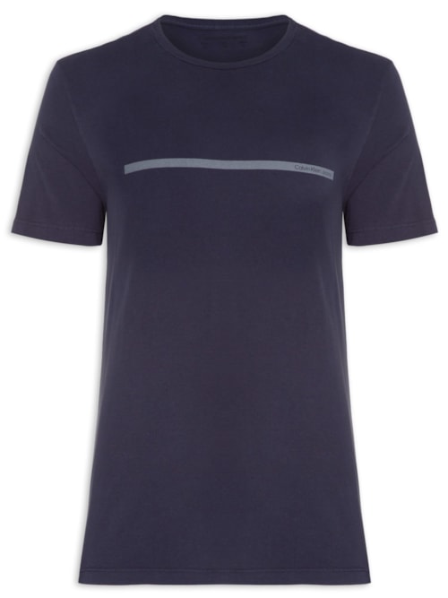 Camiseta Masculina Manga Curta Palito - Azul