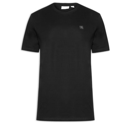 Camiseta Masculina Manga Curta Patch - Preto