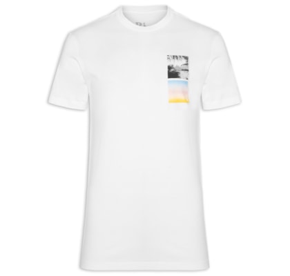 Camiseta Masculina Manga Curta Photos Nature - Branco