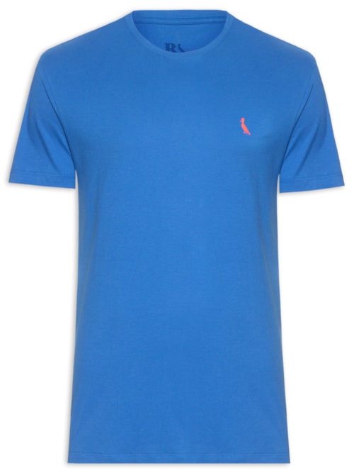 Camiseta Masculina Manga Curta Pica-Pau Vermelho – Azul