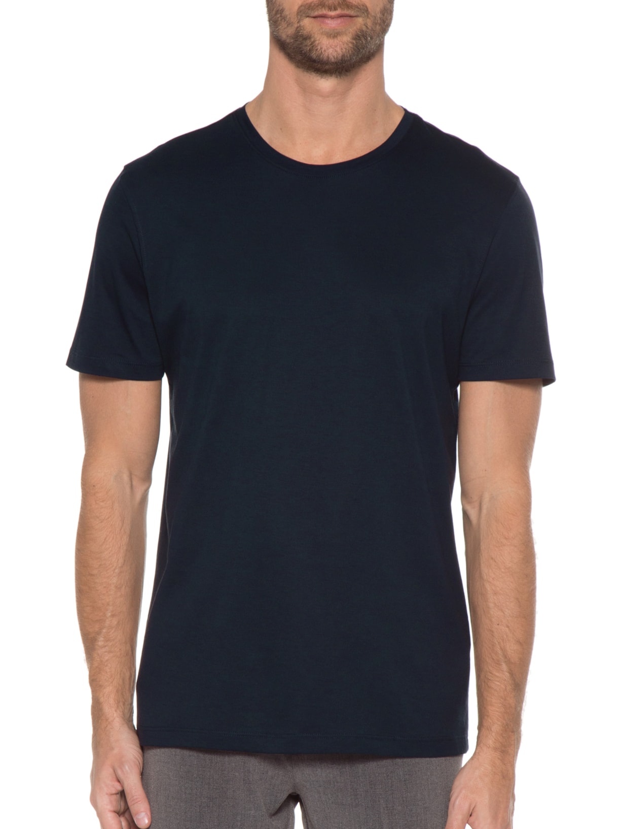 Camiseta Masculina Manga Curta Pima Azul Hering