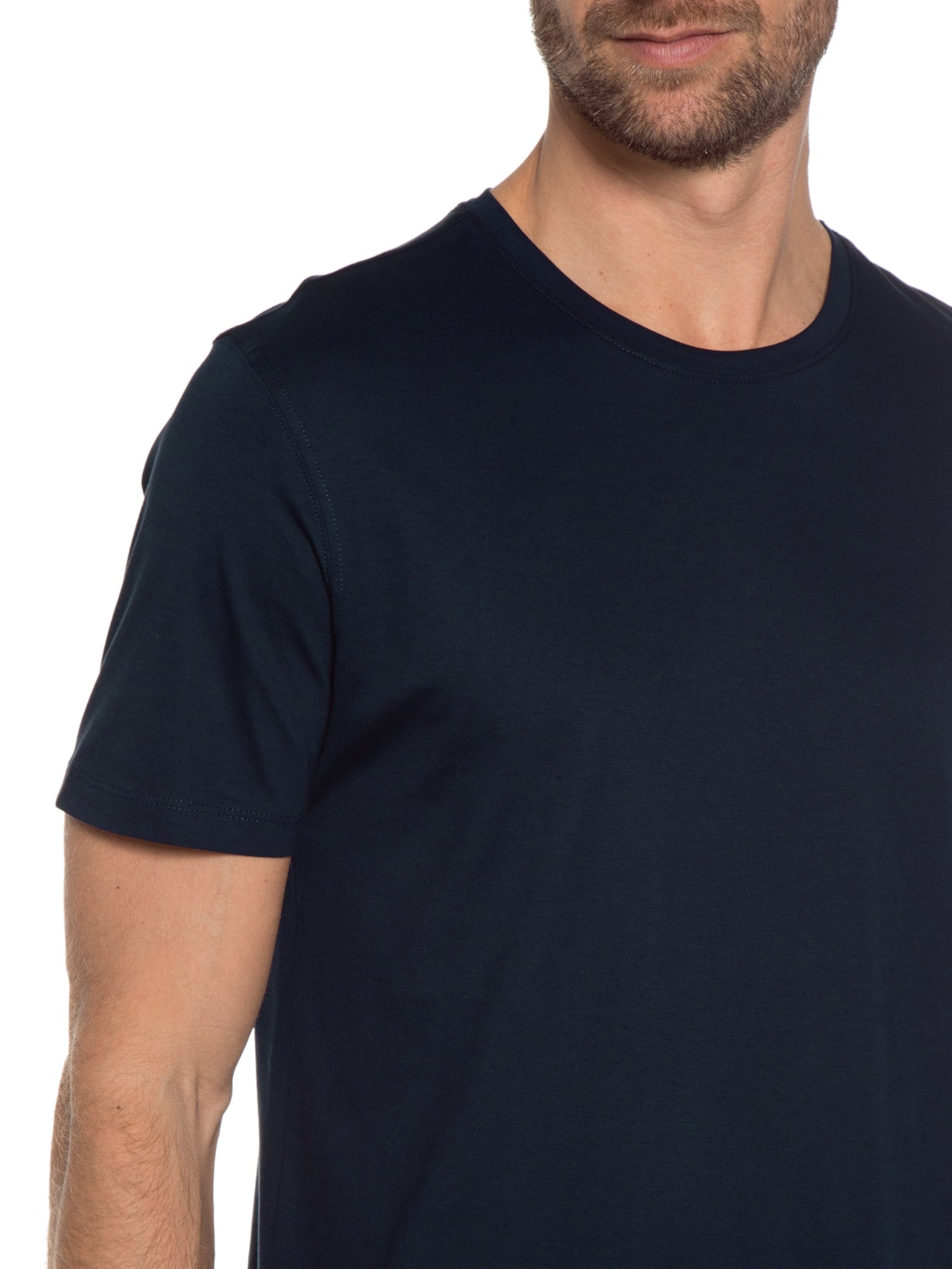 Camiseta Masculina Manga Curta Pima Azul Hering