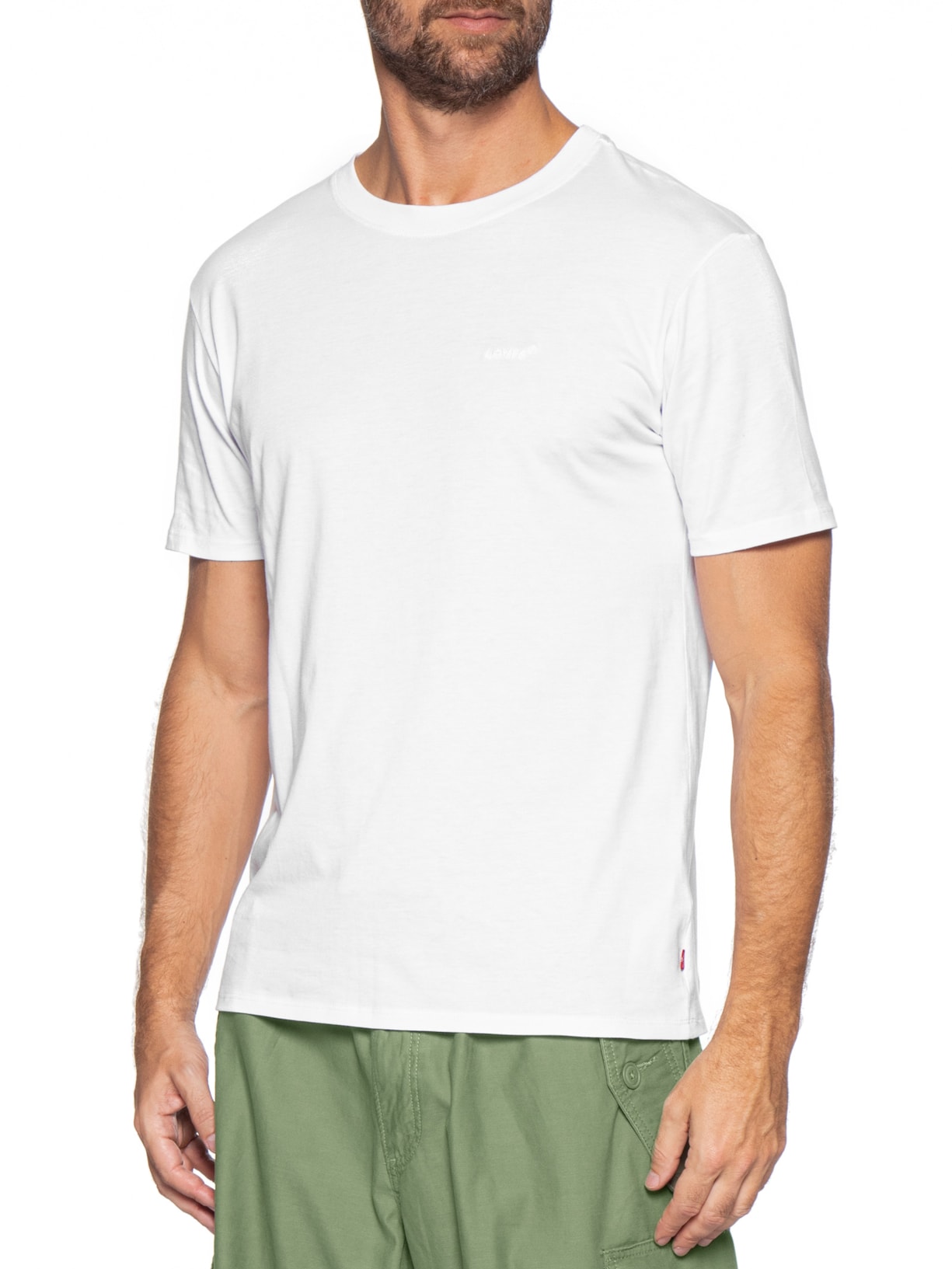 Camiseta Masculina Manga Curta Pima Icon Tee Branco Levi's