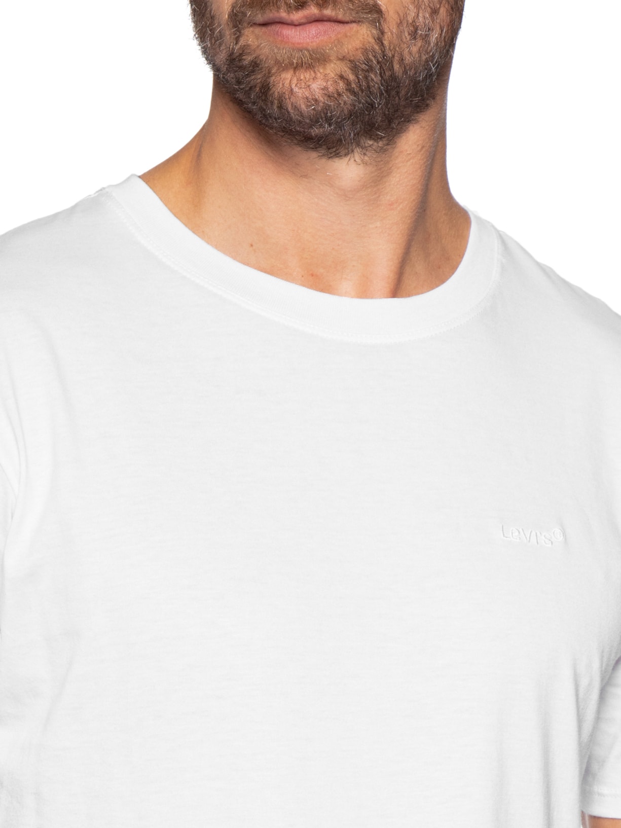 Camiseta Masculina Manga Curta Pima Icon Tee Branco Levi's