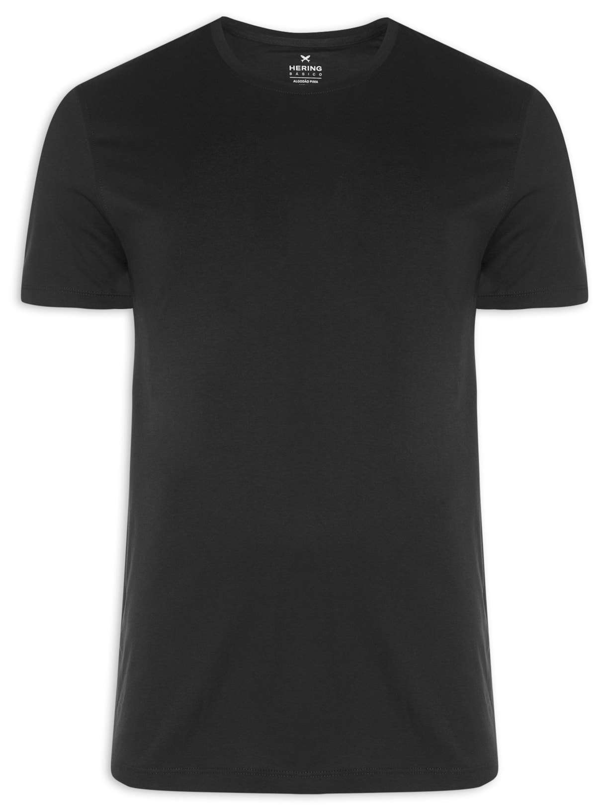 Camiseta Masculina Manga Curta Pima - Preto