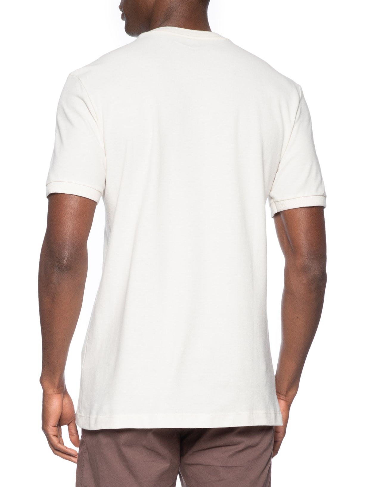 Camiseta Masculina Manga Curta Piquet Gola Textura Branco Aramis