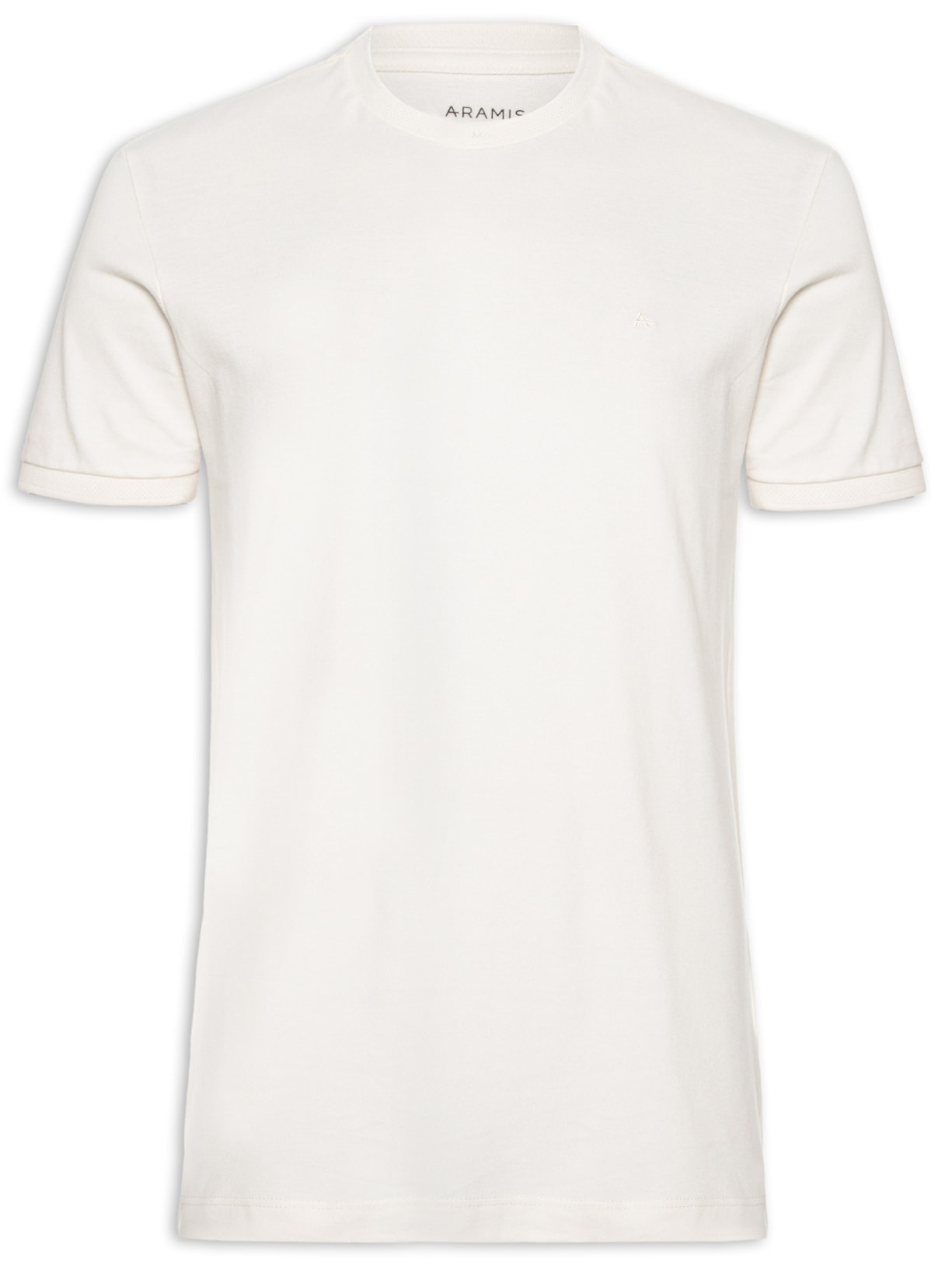 Camiseta Masculina Manga Curta Piquet Gola Textura - Branco