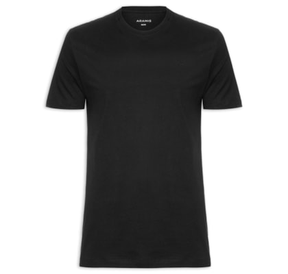 Camiseta Masculina Manga Curta Piquet Gola Textura - Preto