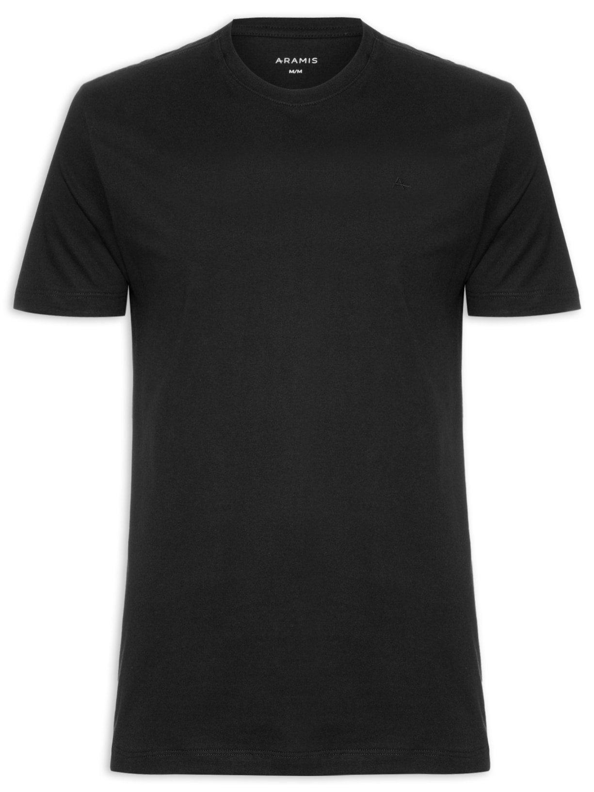 Camiseta Masculina Manga Curta Piquet Gola Textura - Preto