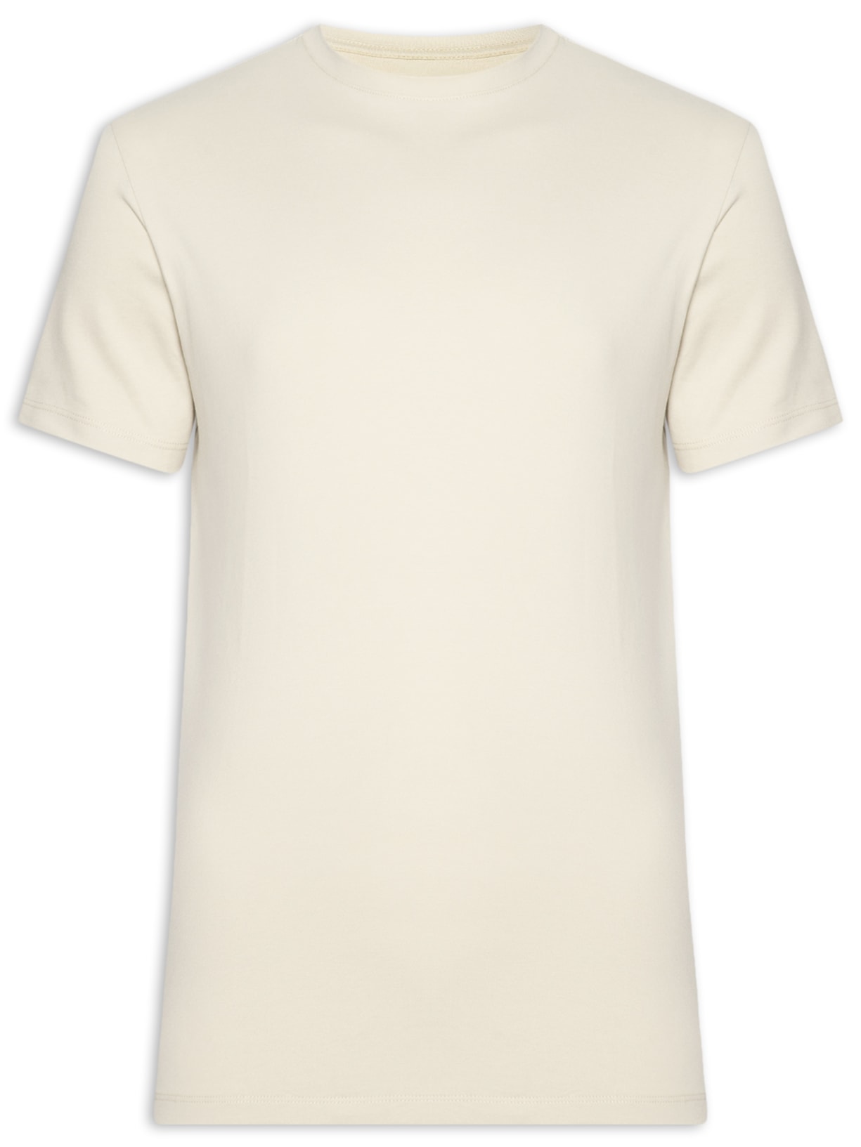 Camiseta Masculina Manga Curta Piquet Pima Bege Foxton