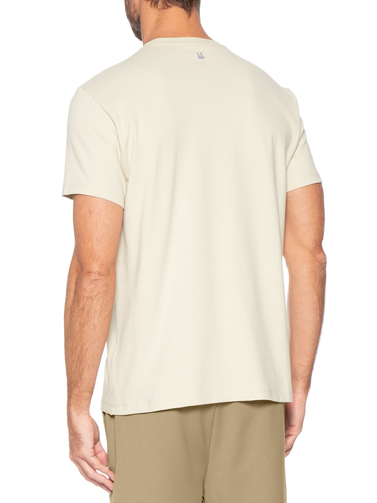 Camiseta Masculina Manga Curta Piquet Pima Bege Foxton