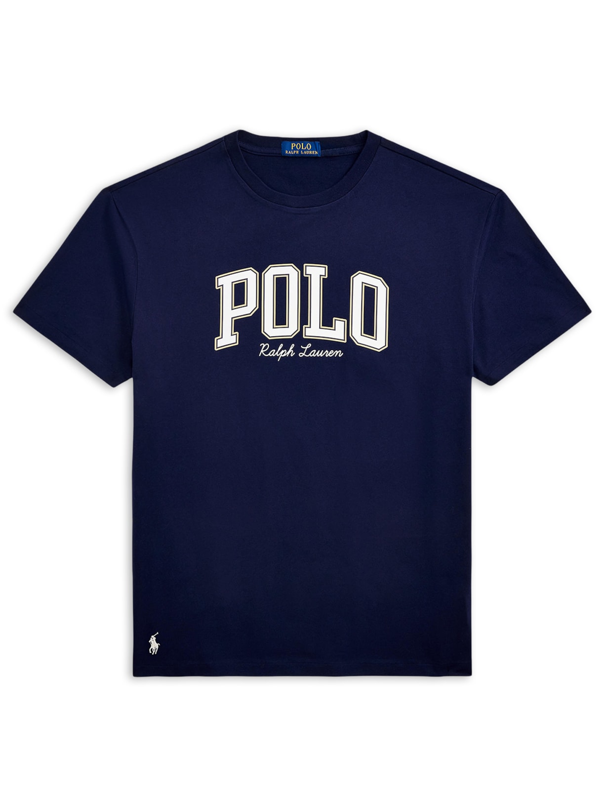 Camiseta Masculina Manga Curta Polo Big Logo Azul Polo Ralph Lauren