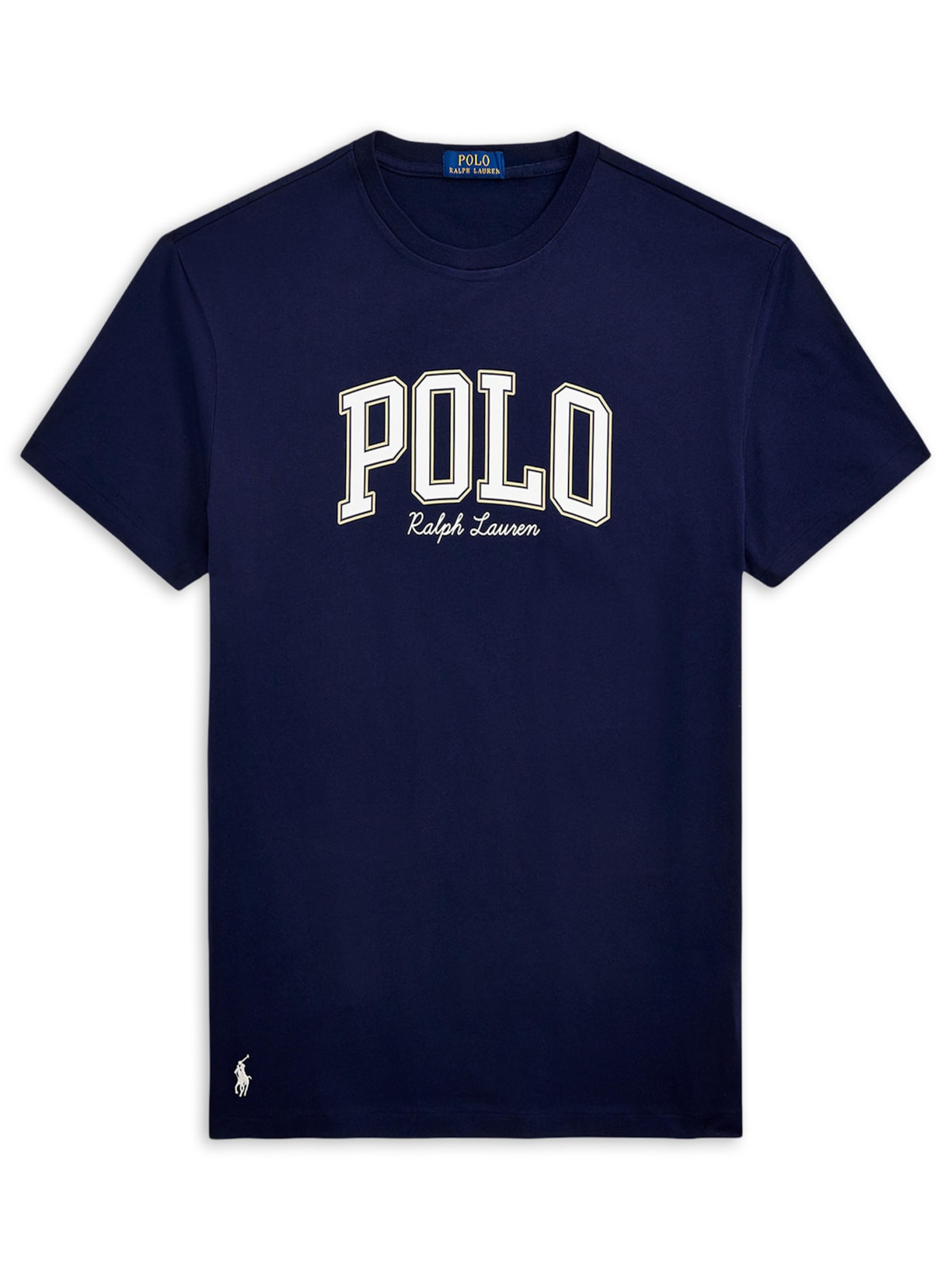 Camiseta Masculina Manga Curta Polo Big Logo Azul Polo Ralph Lauren