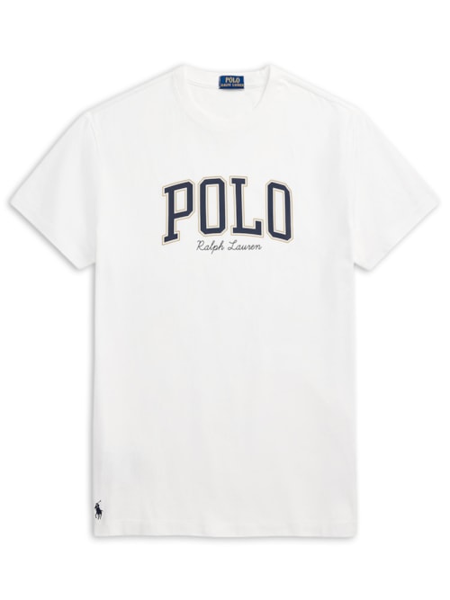 Camiseta Masculina Manga Curta Polo Big Logo - Branco