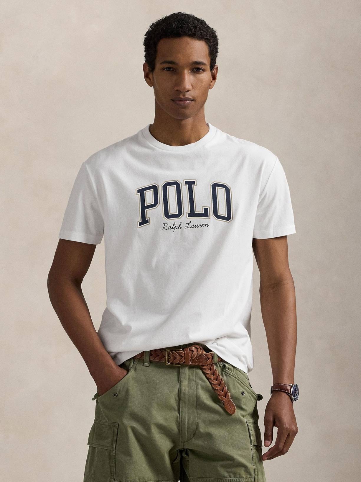 Camiseta Masculina Manga Curta Polo Big Logo Branco Polo Ralph Lauren