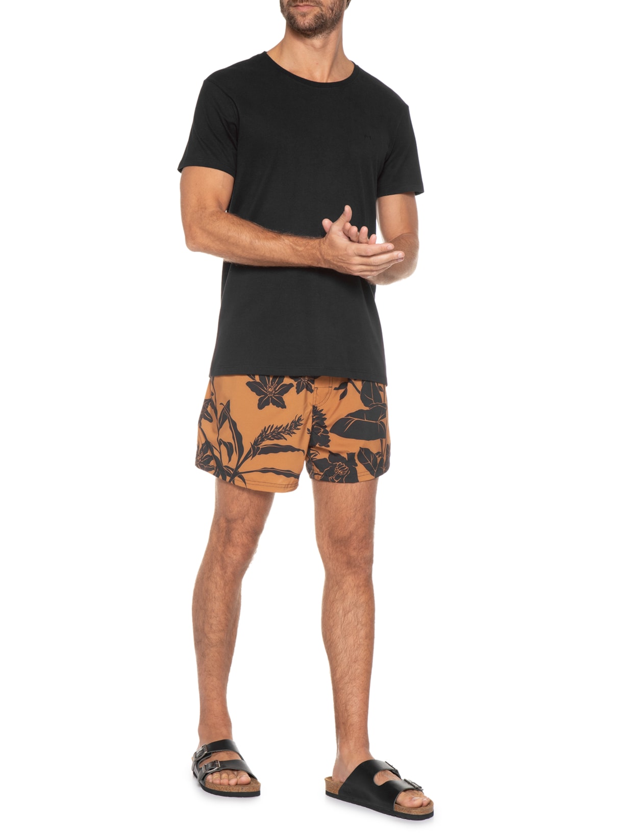 Camiseta Masculina Manga Curta Preto Melty Rj