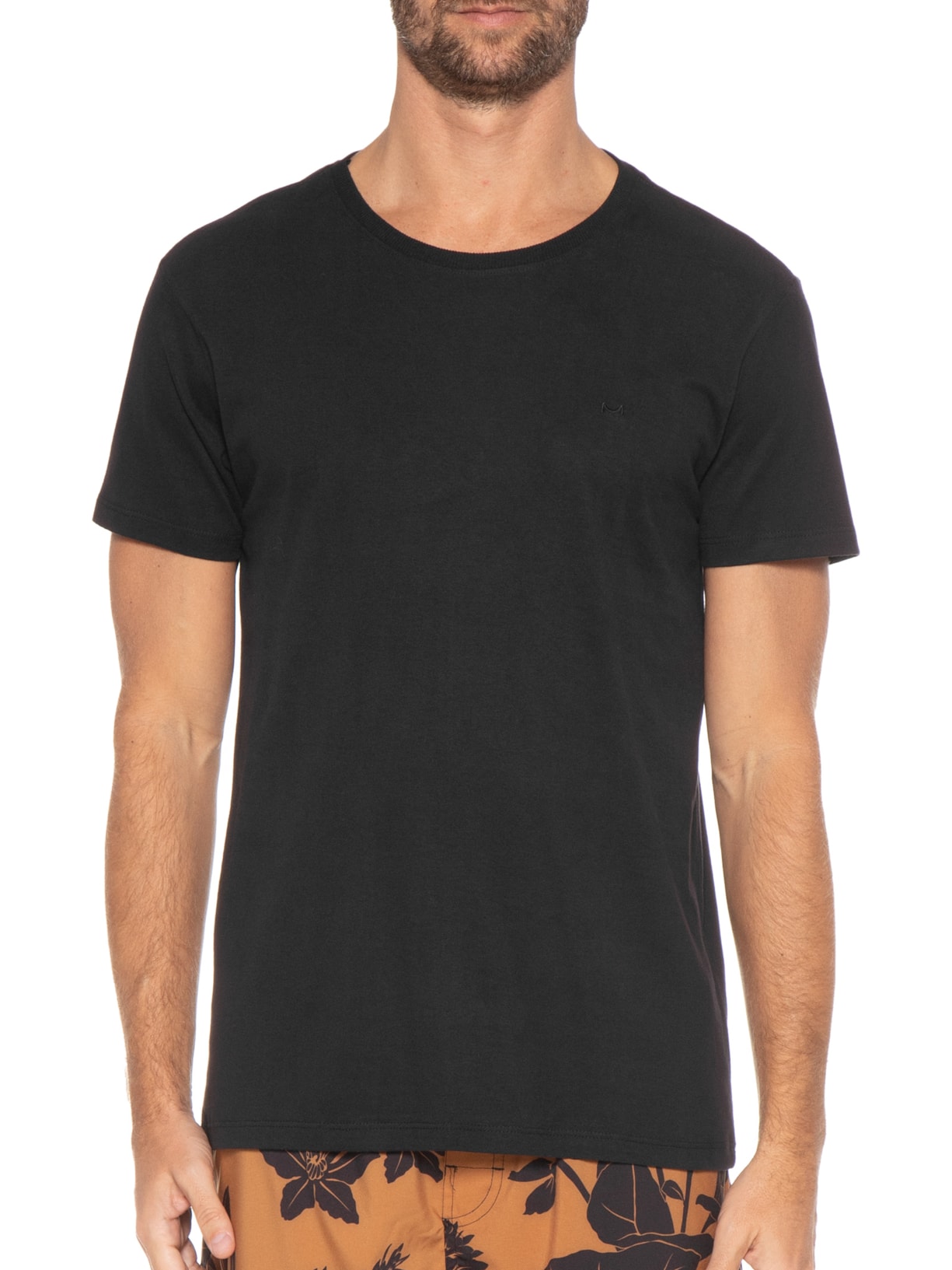 Camiseta Masculina Manga Curta Preto Melty Rj