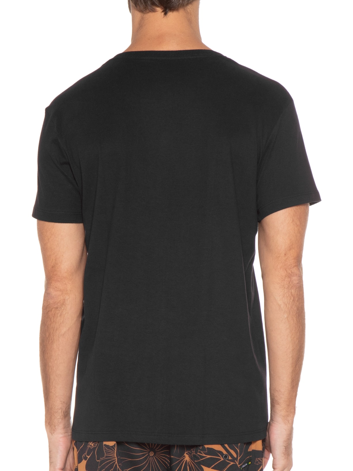 Camiseta Masculina Manga Curta Preto Melty Rj