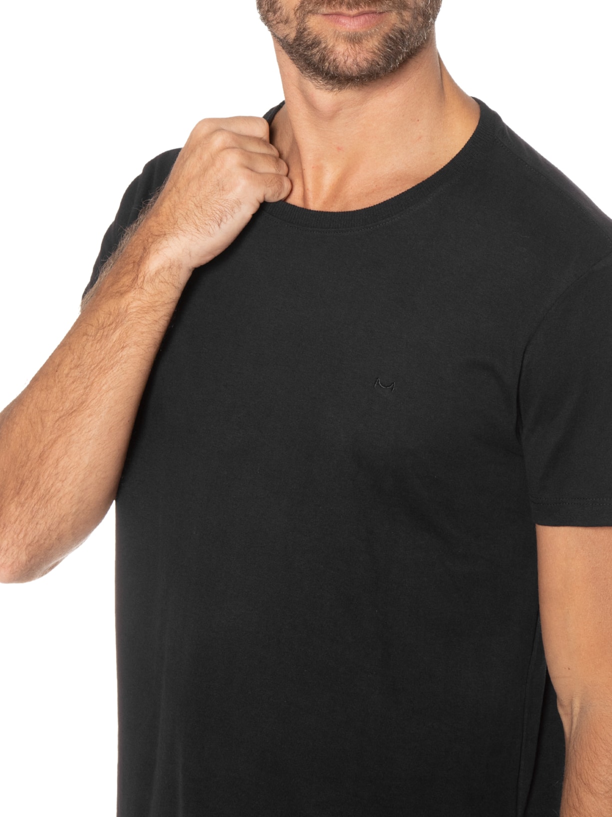 Camiseta Masculina Manga Curta Preto Melty Rj