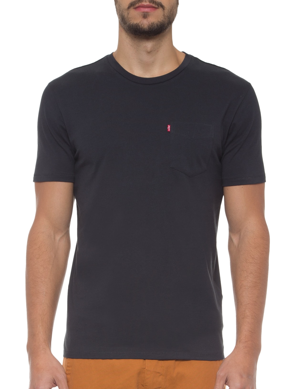 Camiseta Masculina  Manga Curta  Preto Levi's