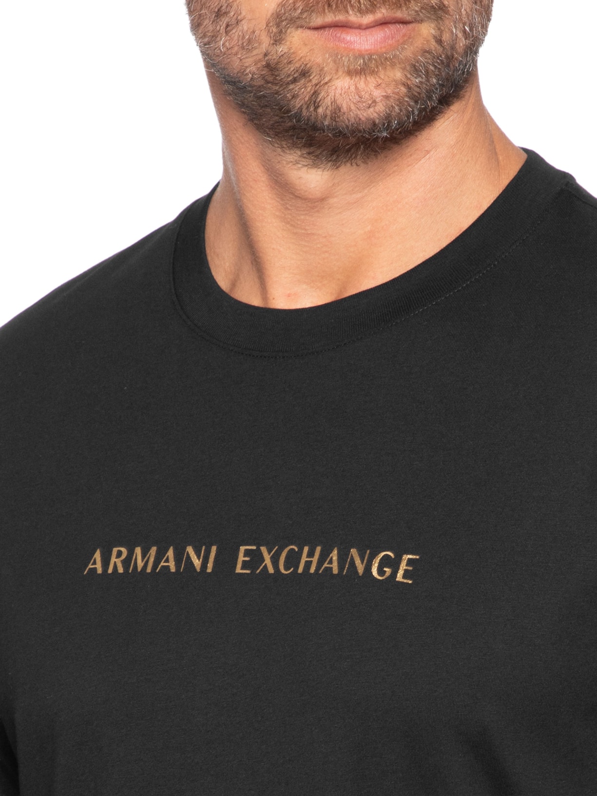 Camiseta Masculina Manga Curta Ramadan Light Preto Armani Exchange