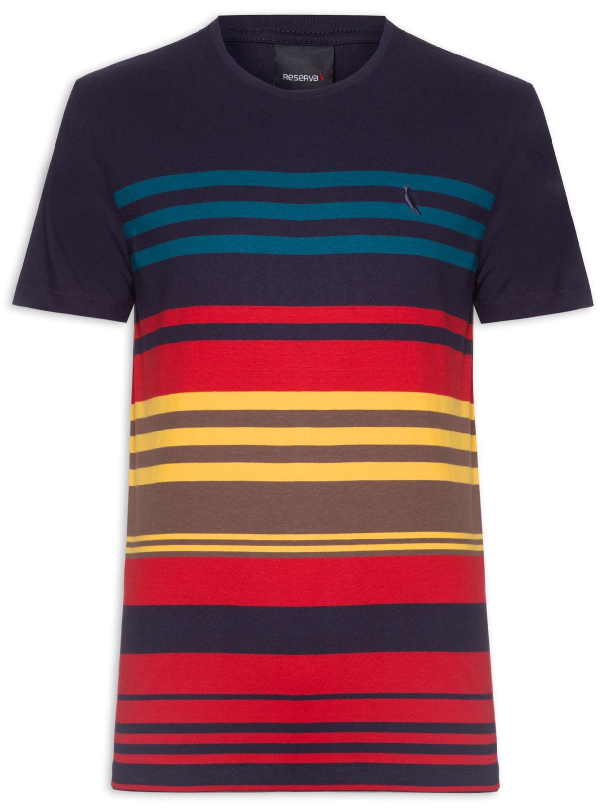 Camiseta Masculina Manga Curta Rapport Azul Reserva