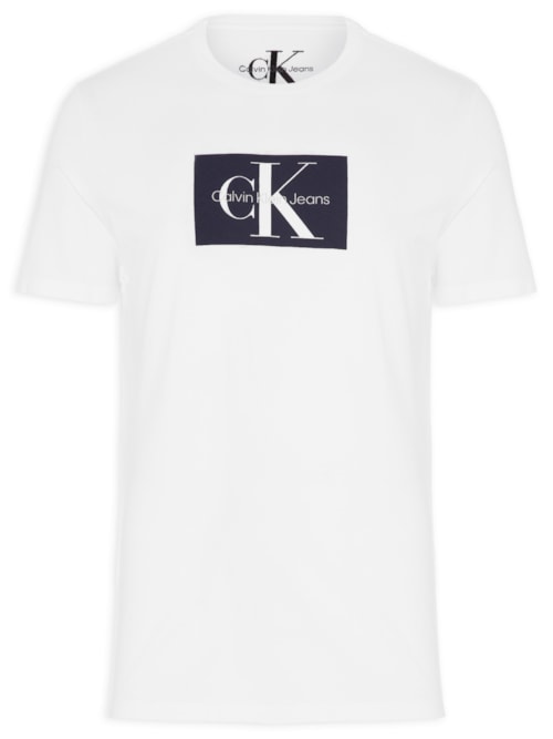 Camiseta Masculina Manga Curta Re Issue Retângulo - Branco