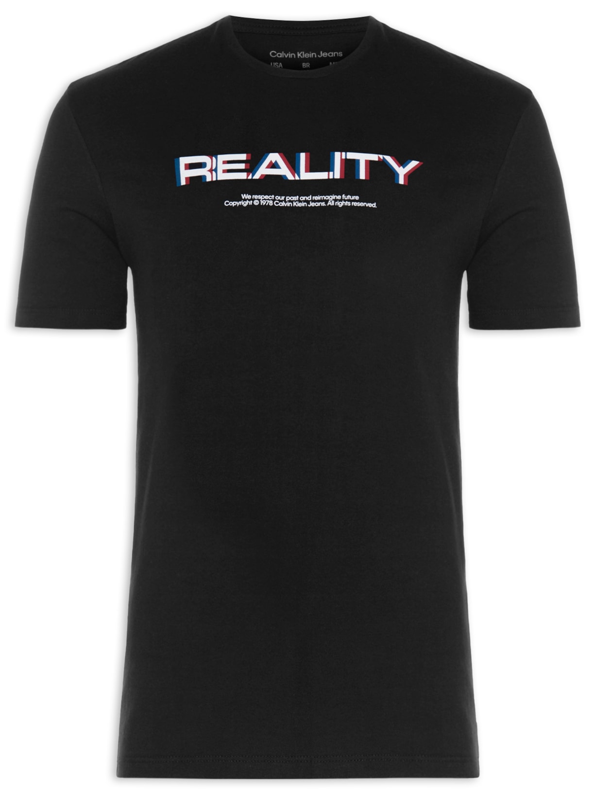 Camiseta Masculina Manga Curta Reality 3d - Preto
