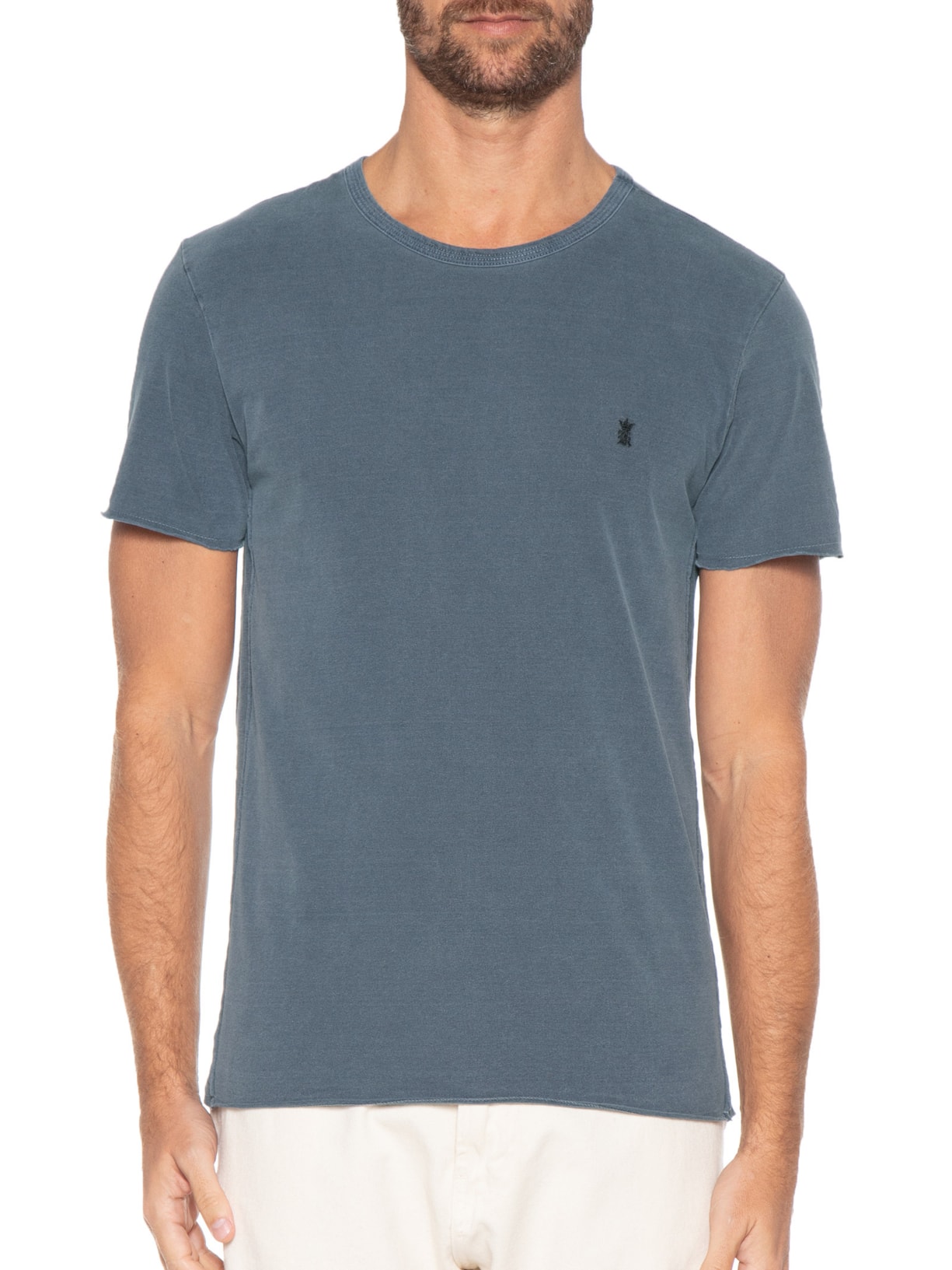 Camiseta Masculina Manga Curta Rec. Lat. Stone Azul Sergio K