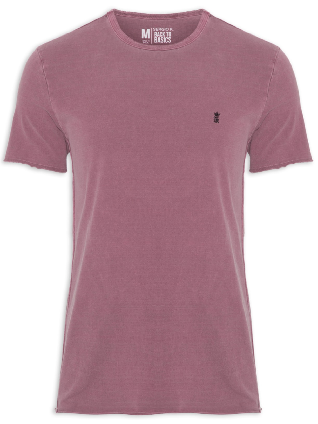 Camiseta Masculina Manga Curta Rec. Lat. Stone - Vermelho