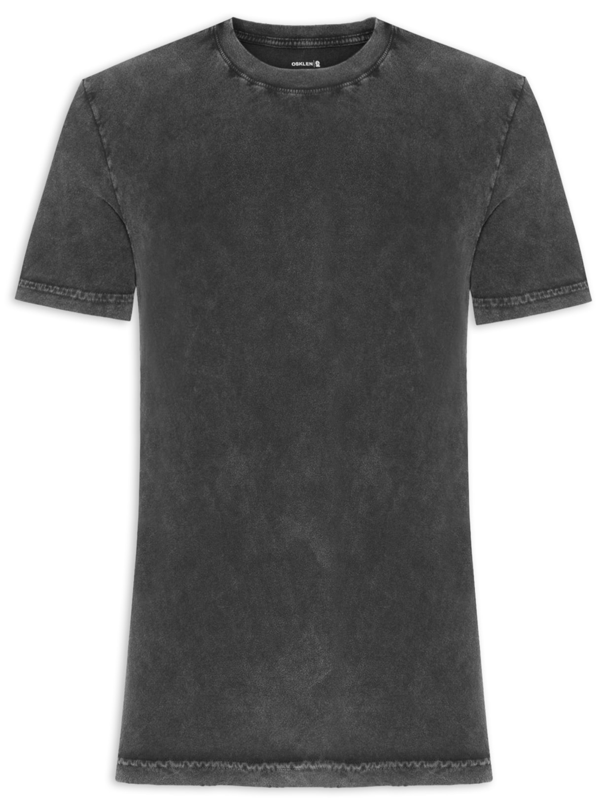 Camiseta Masculina Manga Curta Regular Destroyed - Preto