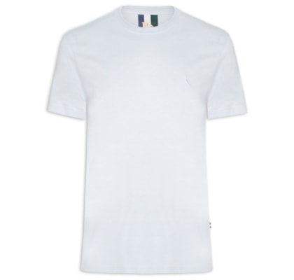 Camiseta Masculina Manga Curta Regular Mescla Touch - Azul