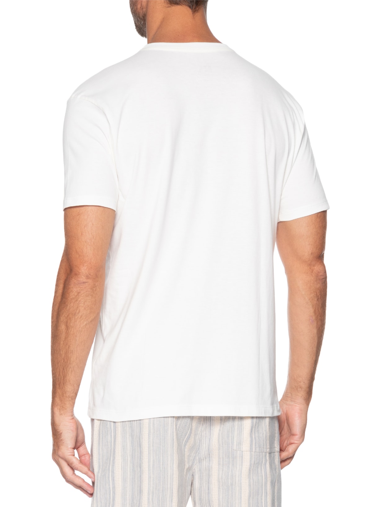 Camiseta Masculina Manga Curta Regular Vento Off White Reserva