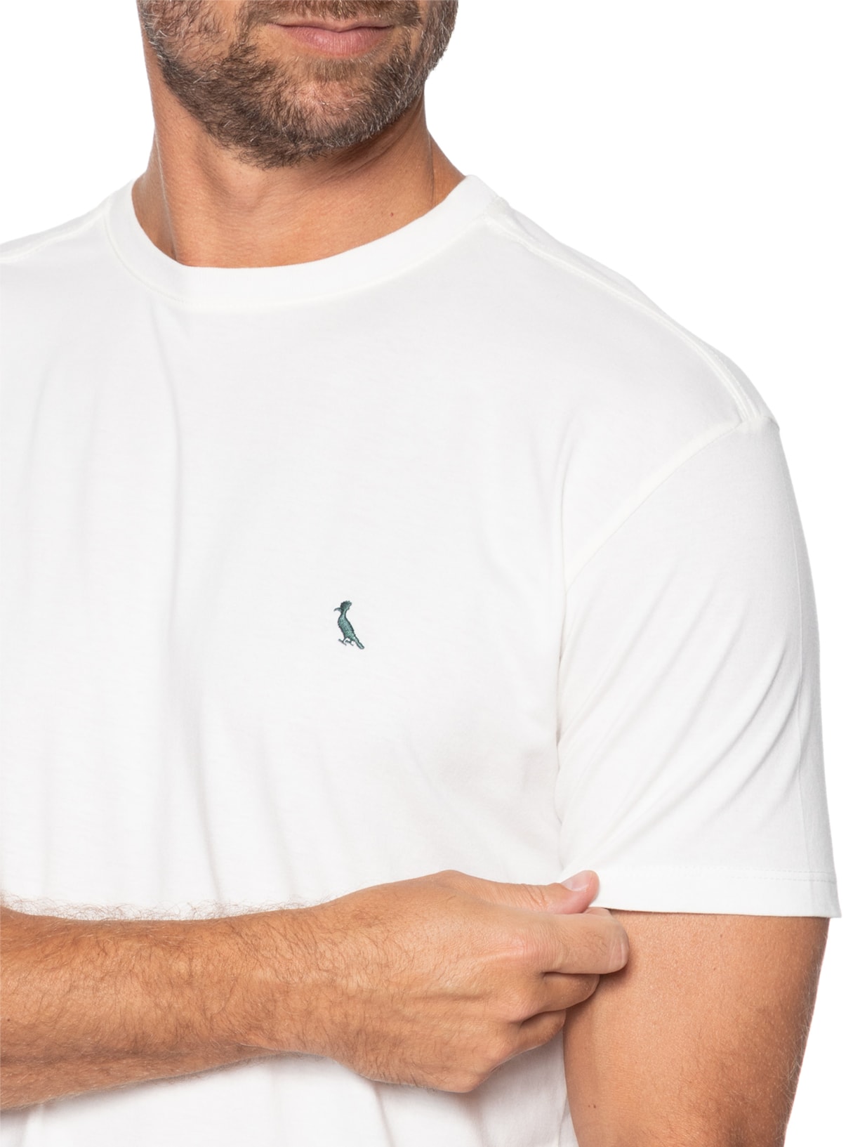 Camiseta Masculina Manga Curta Regular Vento Off White Reserva