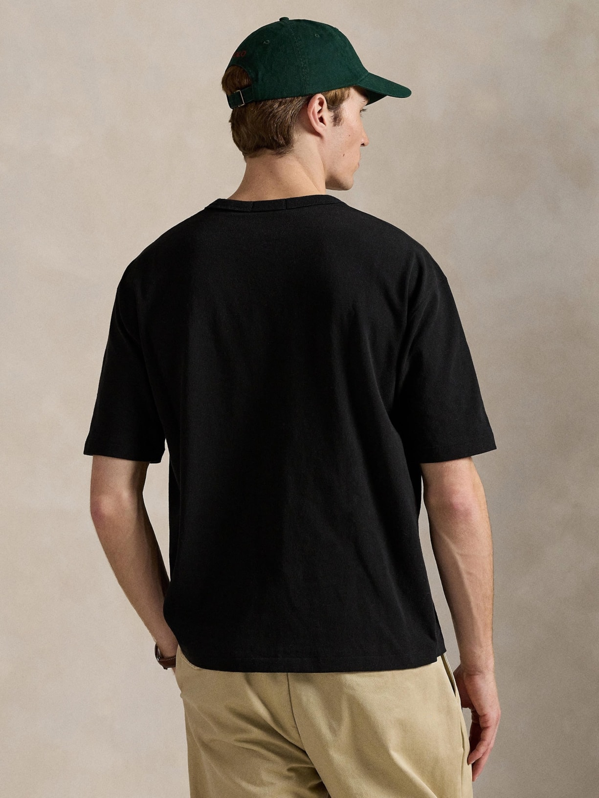 Camiseta Masculina Manga Curta Relaxed Full Logo Preto Polo Ralph Lauren