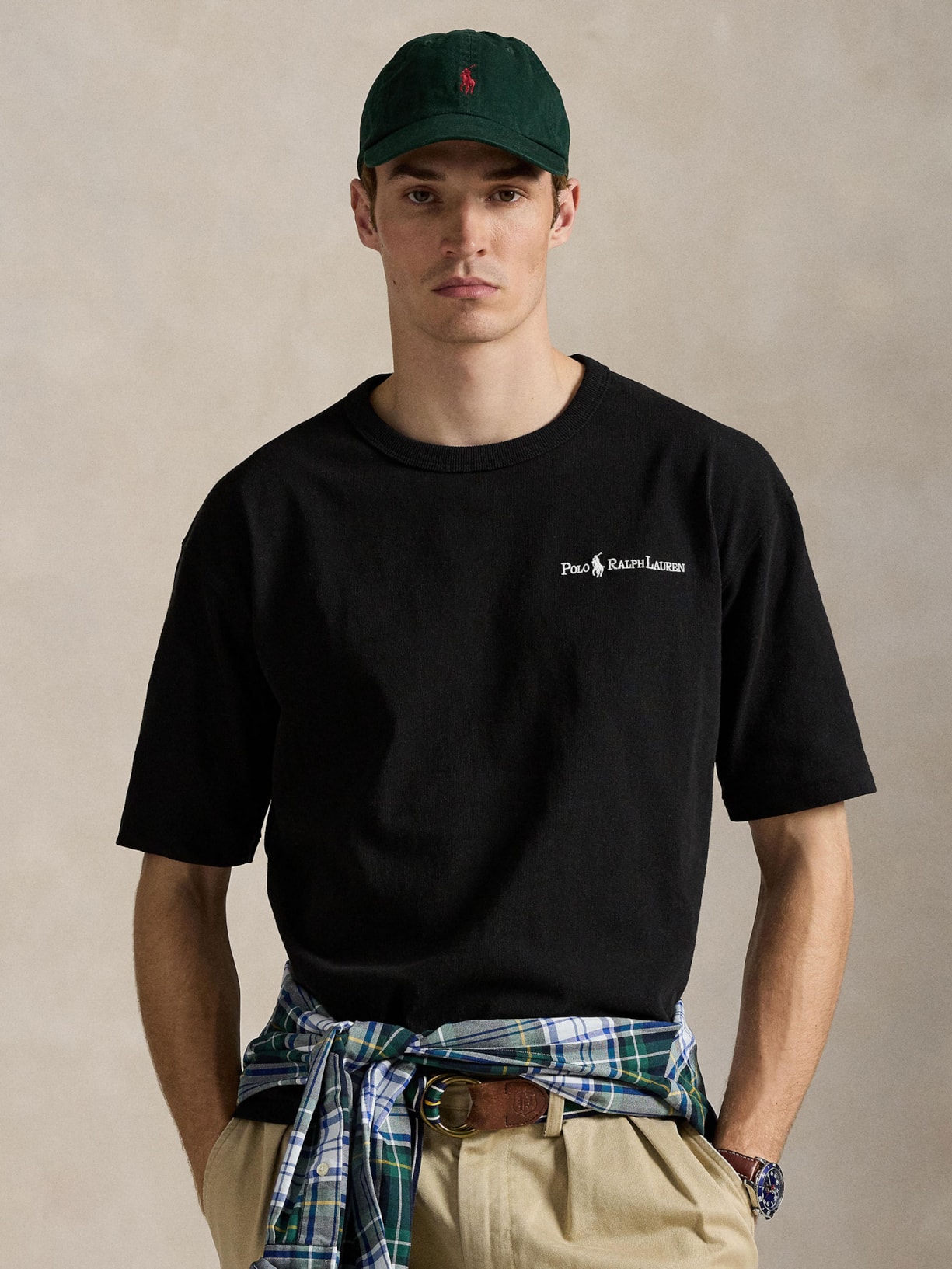 Camiseta Masculina Manga Curta Relaxed Full Logo Preto Polo Ralph Lauren