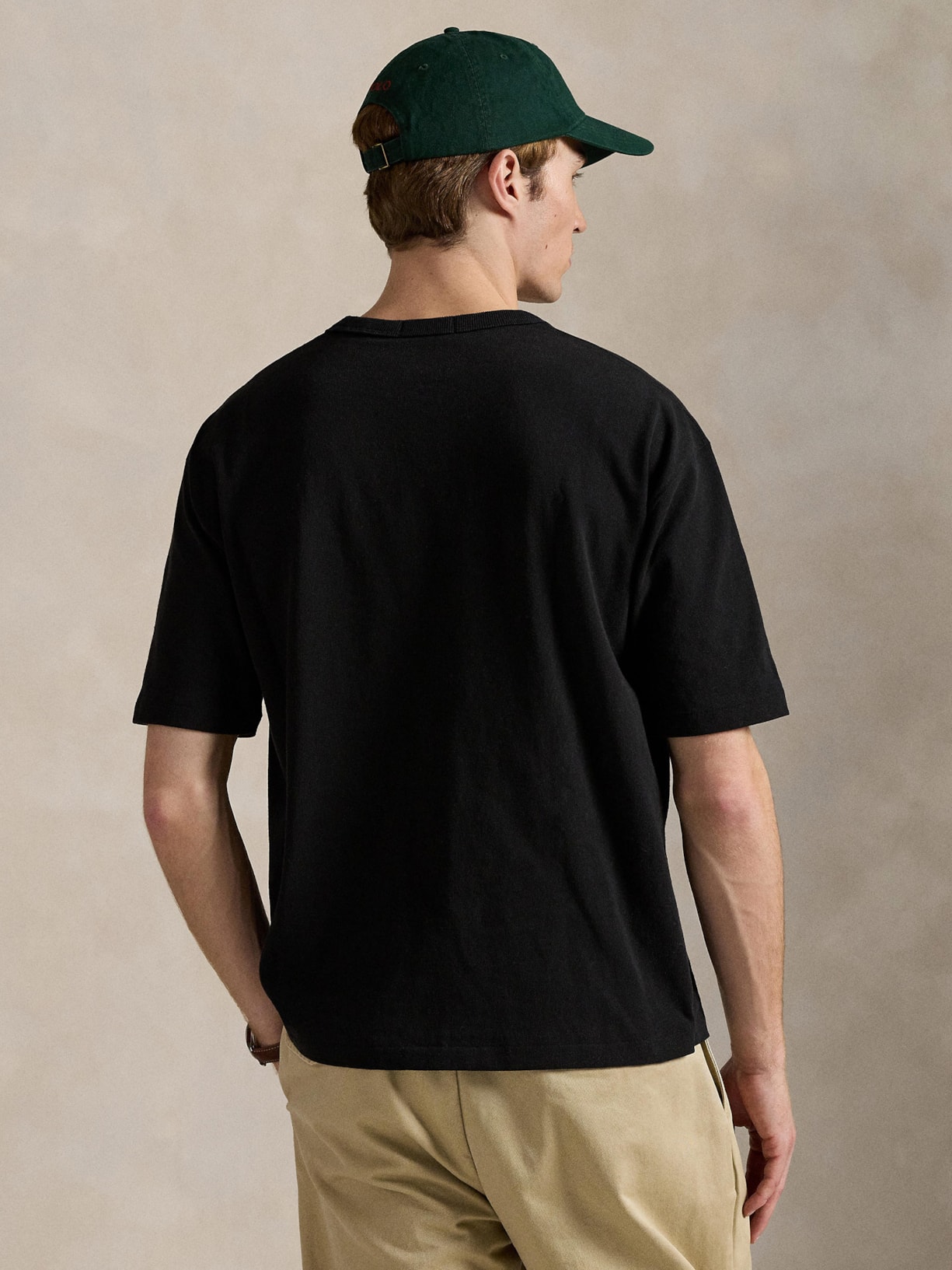 Camiseta Masculina Manga Curta Relaxed Full Logo Preto Polo Ralph Lauren
