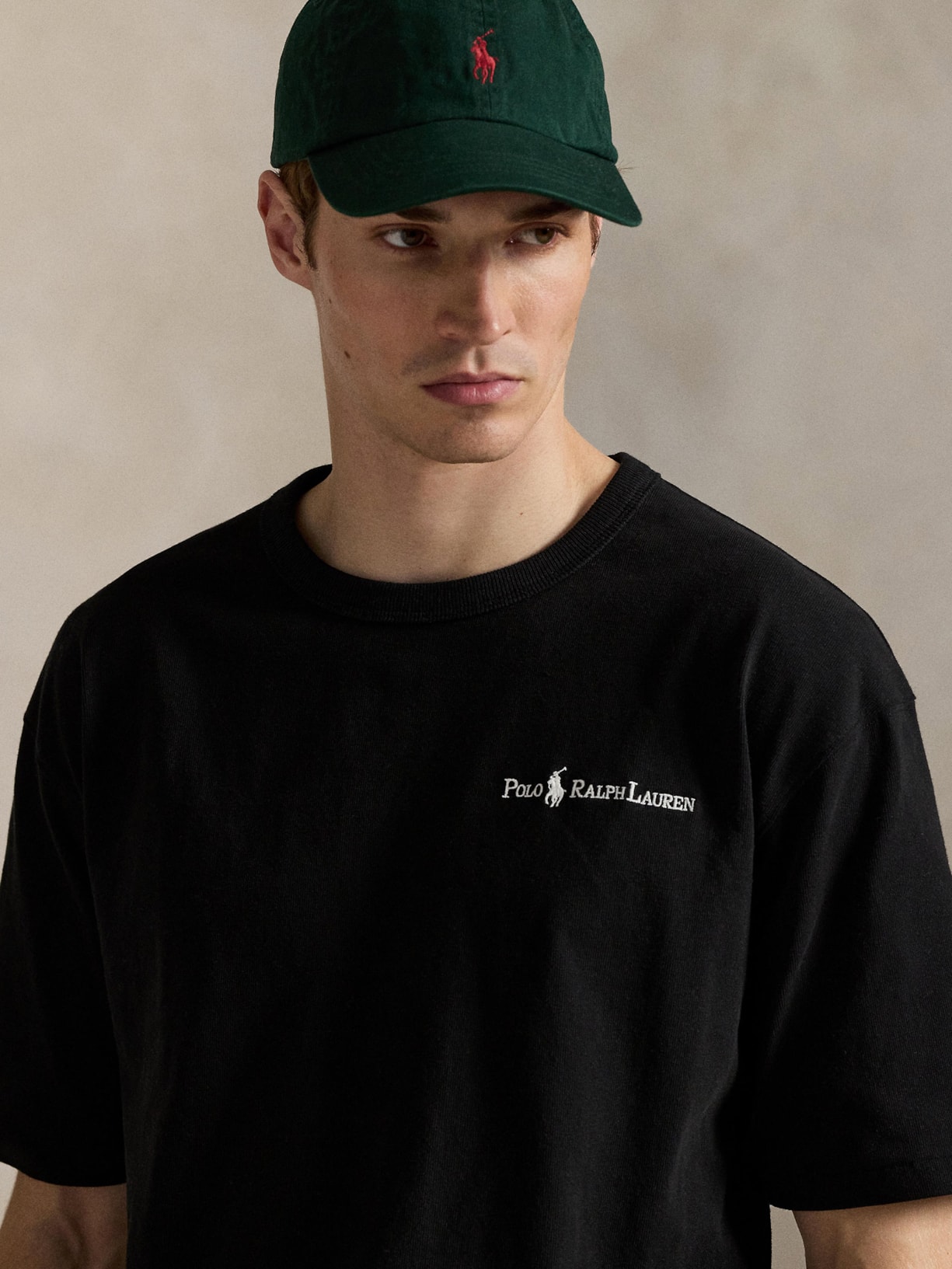 Camiseta Masculina Manga Curta Relaxed Full Logo Preto Polo Ralph Lauren