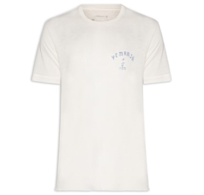 Camiseta Masculina Manga Curta Retro Yemanja Light Linen - Branco