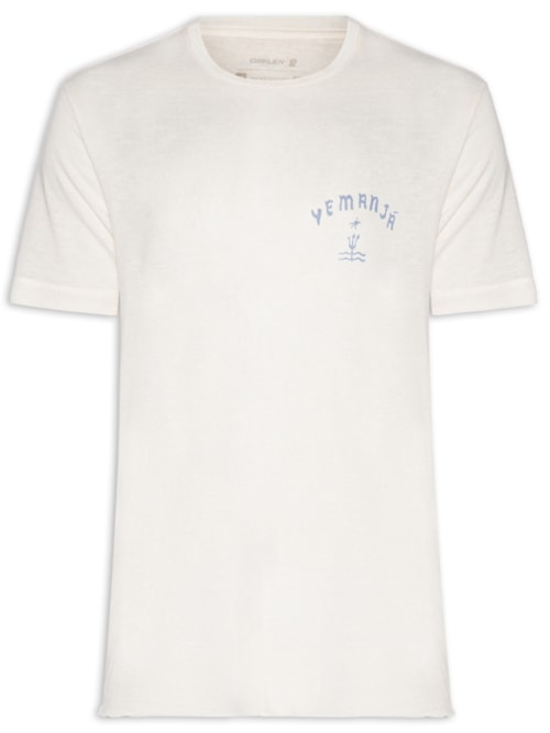 Camiseta Masculina Manga Curta Retro Yemanja Light Linen - Branco