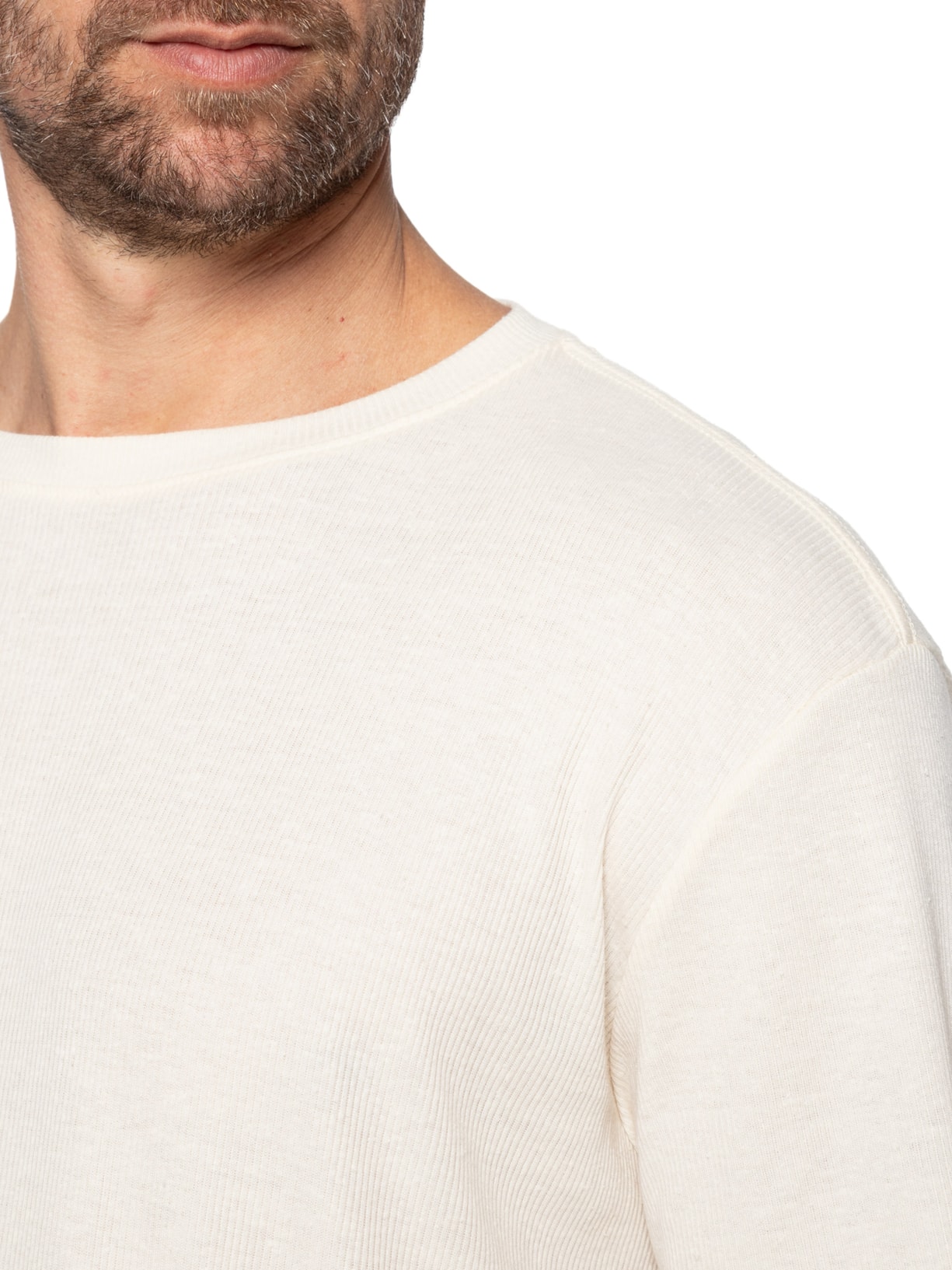 Camiseta Masculina Manga Curta Ribana Light Off White Osklen