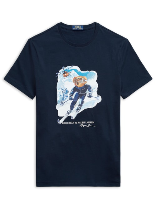 Camiseta Masculina Manga Curta Seasonal Bear - Azul